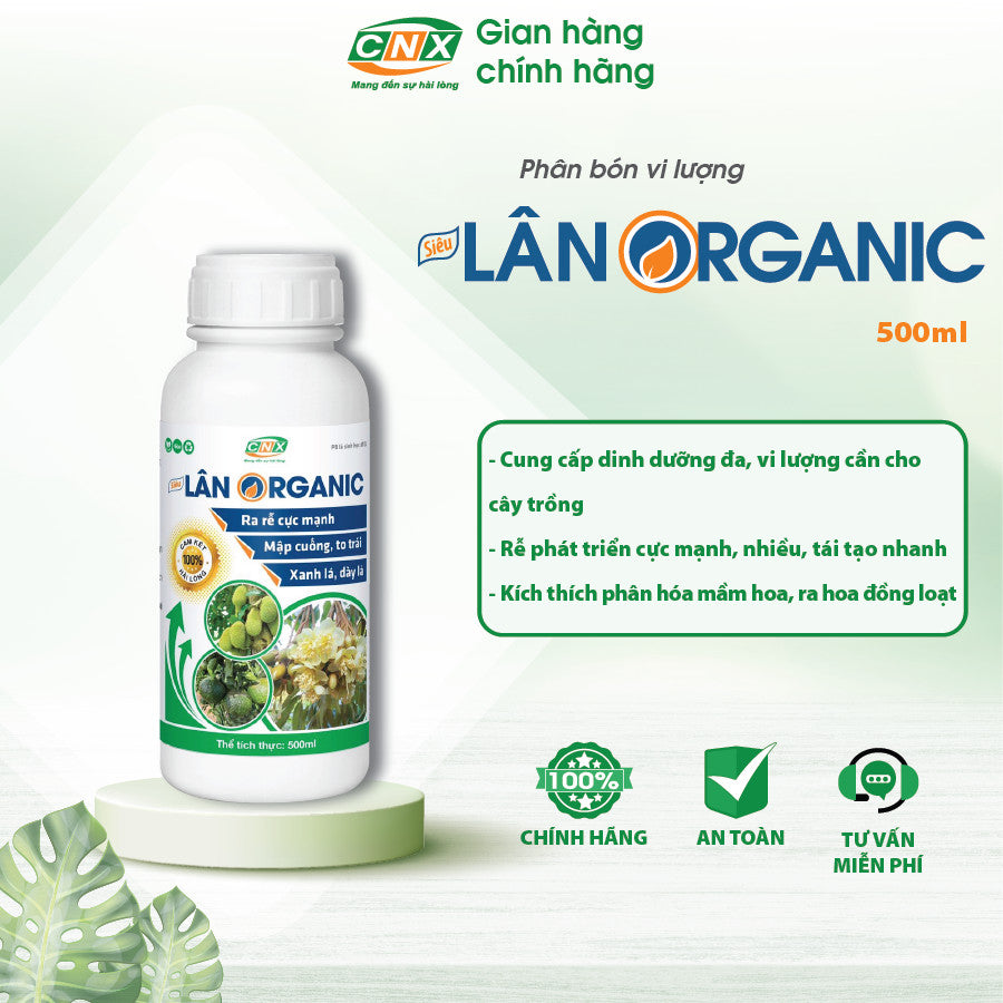 SIÊU LÂN ORGANIC cung cấp dinh dưỡng đa, vi lượng cho cây trồng