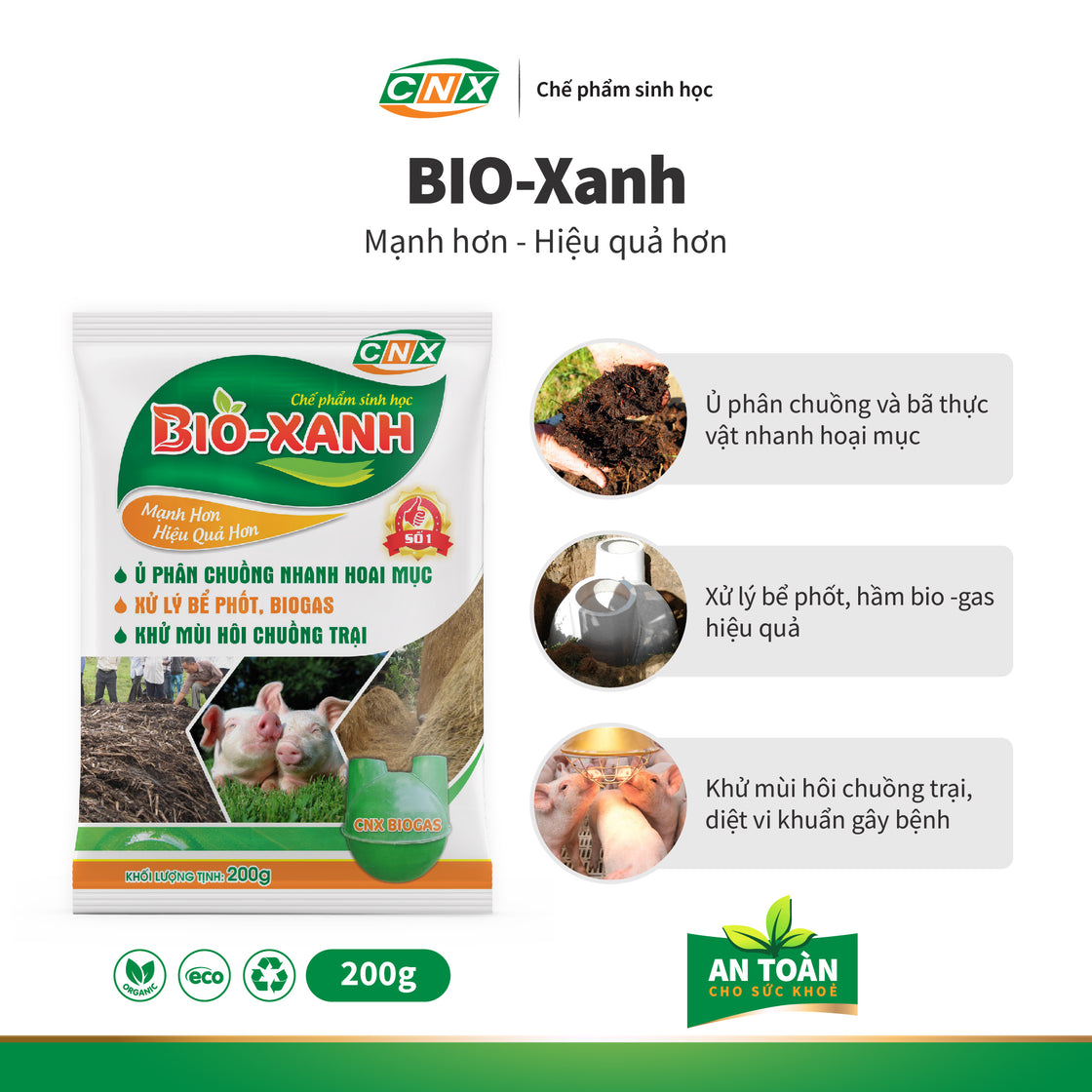 BIO - XANH Xử lý bể phốt, hầm bio - gas hiệu quả