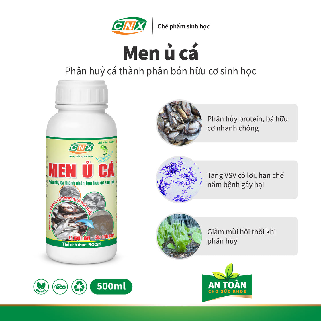 MEN Ủ CÁ - Phân hủy, lên men nhanh các protein